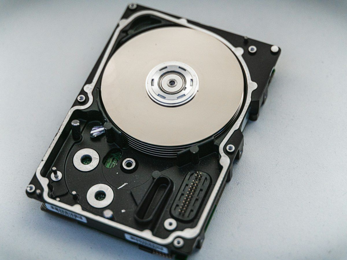 Open hard disk drive platter