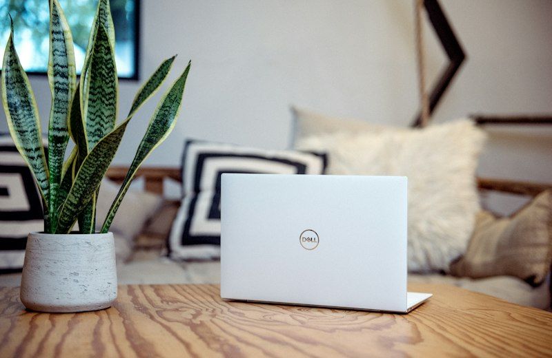 Windows laptop on a desk